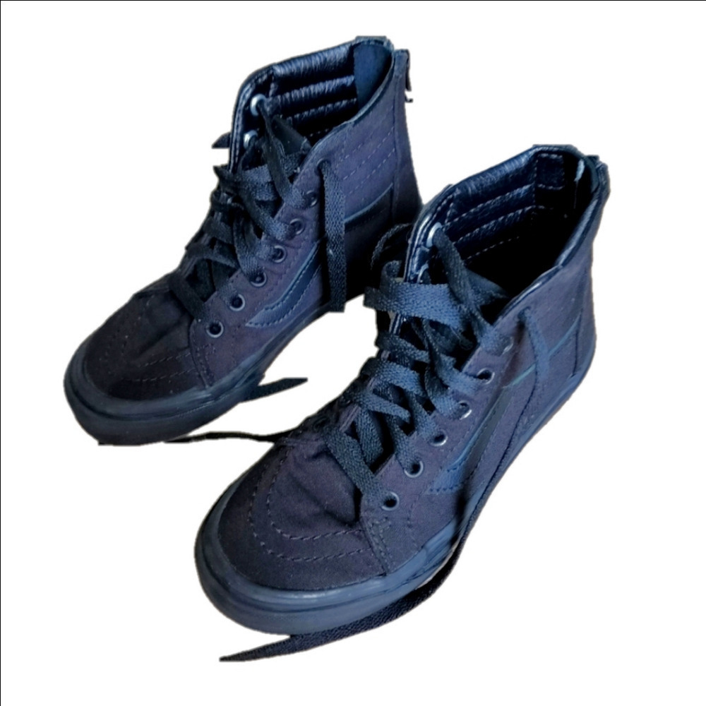 Vans Kids High Top Sneakers Black US Size 1 - Picture 7 of 7